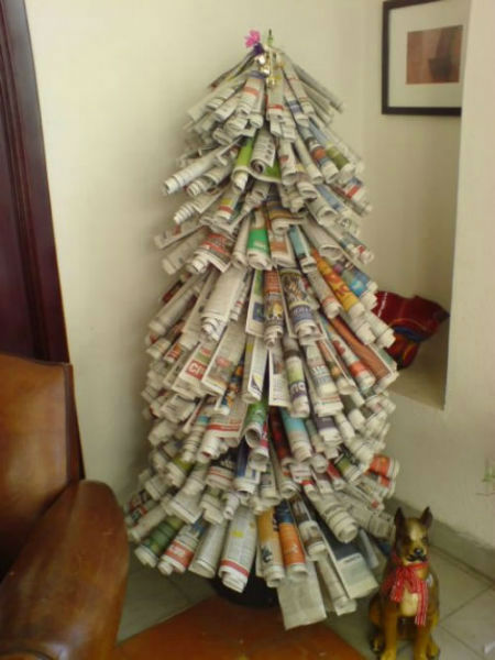 Innovative Christmas Trees Made From Recycled Material - BhaviniOnline.com