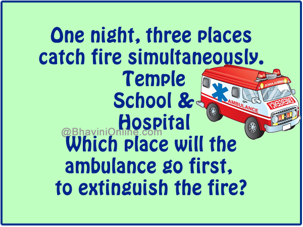 Fun Mind Riddles: Where Will The Ambulance Reach First? 
