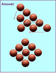 Fun Brainteaser: Arrange Basketballs to get a square | BhaviniOnline.com