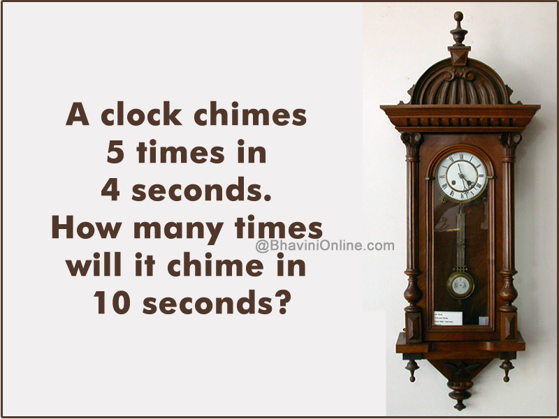 Fun Riddle How Many Times Will It Chime In 10 Seconds?