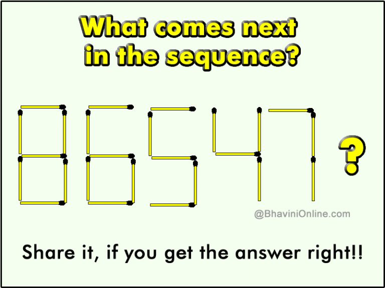 What Comes Next In The Sequence 8 6 5 4 7 BhaviniOnline