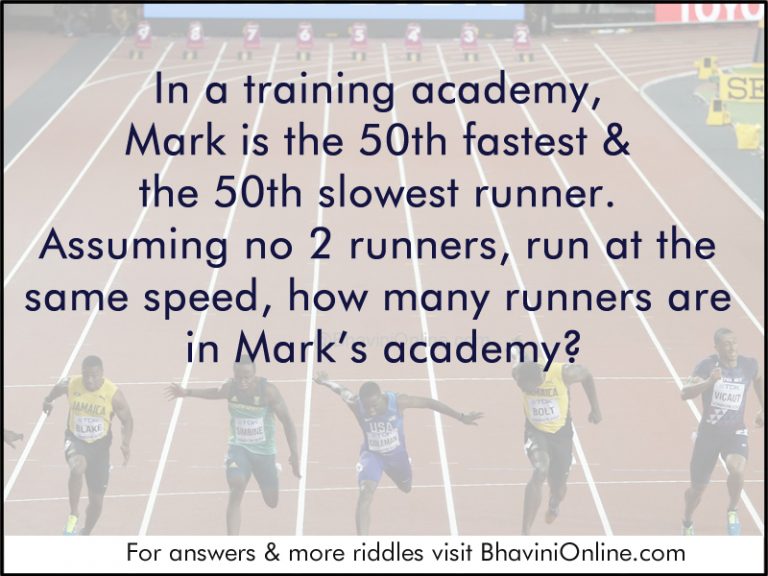Fun Riddles: How Many Runners Are In Mark’s Academy? | BhaviniOnline.com