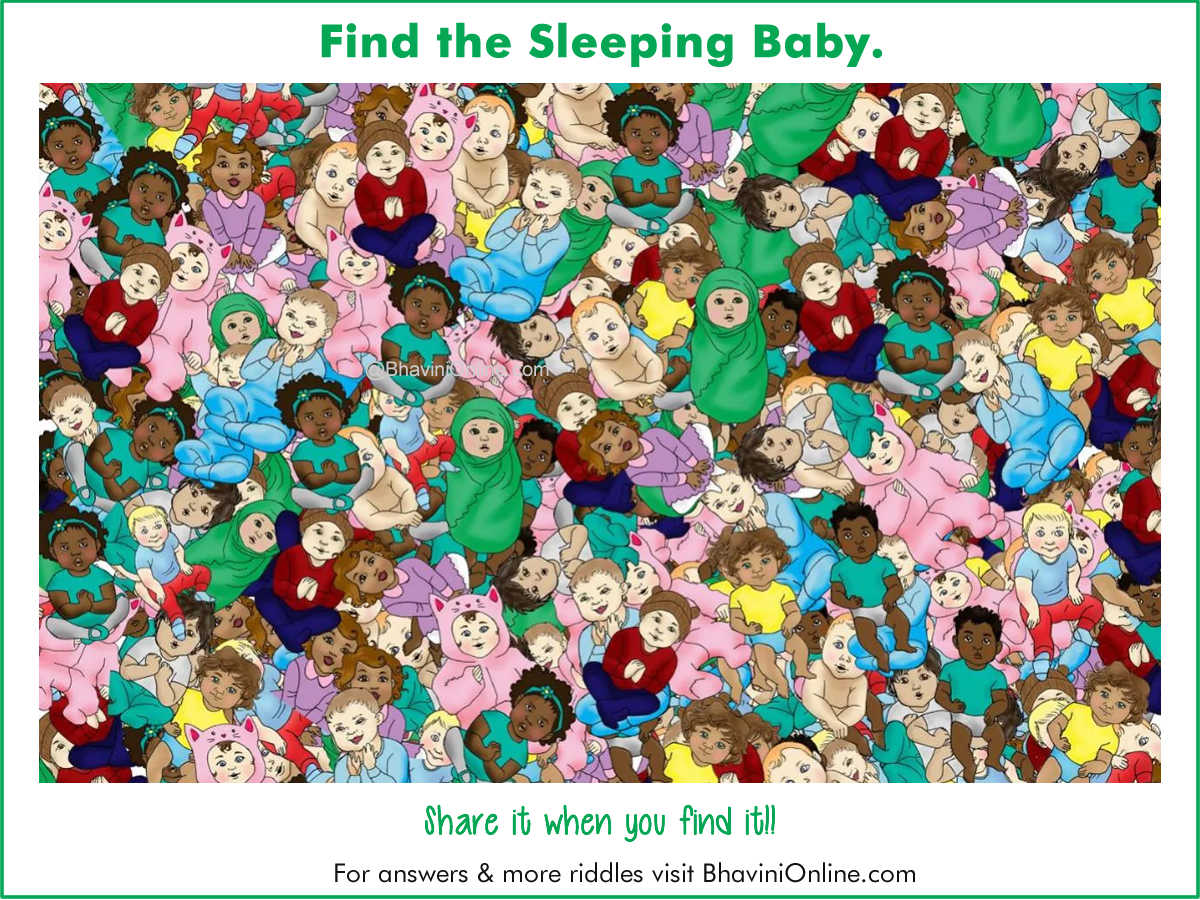 Picture Riddle: Find the Sleeping Baby in the Given Image ...