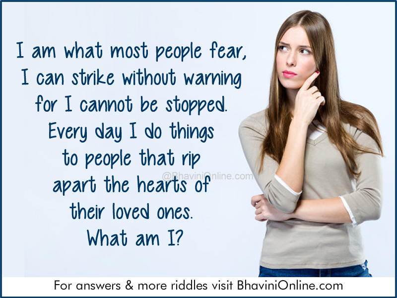 Word Riddle: I Am What Most People Fear | BhaviniOnline.com